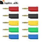 10PCS 10A 2mm Banana Plug Gold Plated Stackable Connector for Speaker Amplifier