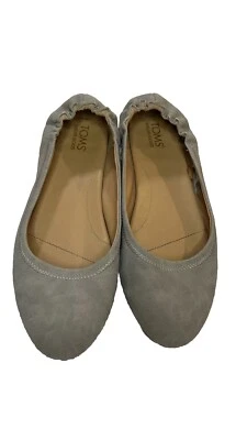 TOMS Jutti Gray Point Toe Slip On Ballet Flats Womens Size 9 Great Condition - Image 1 of 4