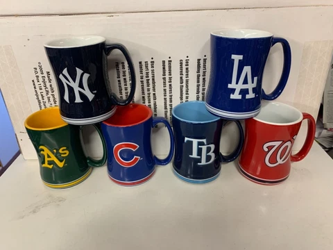 MLB Assorted Teams 14oz Coffee Mug Cup Logo Brands New Cover