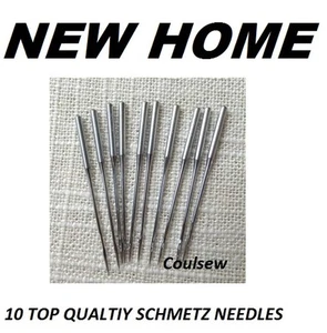 10 Overlocker Needles - Schmetz Size 90/14 fits NEW HOME LOCK 604 777 778 779 - Picture 1 of 1