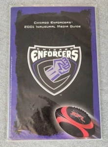 XFL Chicago Enforcers 2001 Football Stadium Soldier Field Media Guide USED 9"x5 - Picture 1 of 3