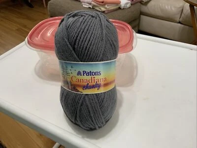 Hilo grueso Patons Canadiana - Gris - Color 7424 - Lote 200 - 3,5 OZ Foto 1 de 3