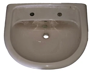 Armitage Shanks Montana 58cm 2TH Basin in ALMOND ROSE  S2103 AR  1990s pale pink - Picture 1 of 2