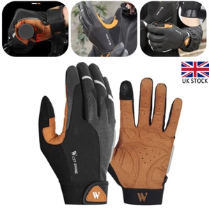 Cycling Winter Waterproof Touch Screen Full Finger Windproof Bicycle Gloves UK - Picture 1 of 15