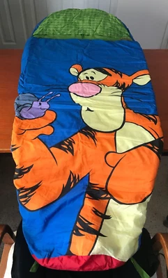 Vintage Winnie The Pooh Tigger Sleeping Bag 62” Camping Friends Kids - Image 1 of 4