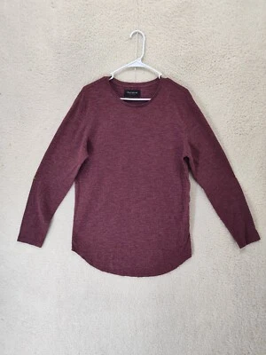 Camisa Pacsun Hombres Mediana Borgoña Jaspeado Mezcla de Lino Manga Larga Calce Vieira Foto 1 de 4