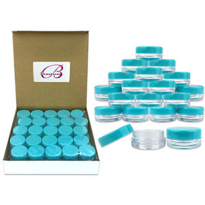 1000 Pieces 3 Gram/3ML Teal Plastic Makeup Cosmetic Cream Sample Jar Containers
