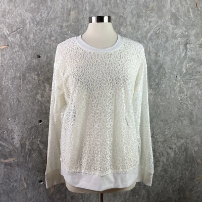 Charming Charlie размер L слоновой кости богемный странник кружева пуловер верхний новый богемное шик - Изображение 1 из 4