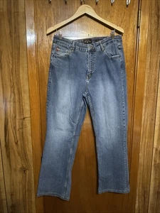 Jack of Spades Jeans Relaxed Fit Denim Blue Comfort Size 35x32 Wide Leg Stretch - Picture 1 of 18