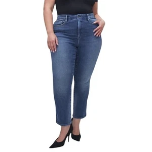 Neu mit Etikett Good American Good Damenjeans gerades Bein indigo271 22 - Bild 1 von 10