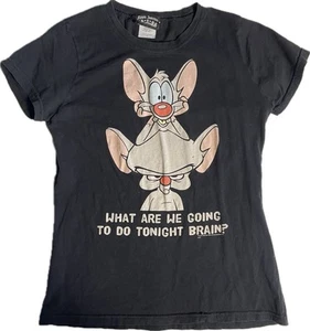 Vintage Y2K Pinky and the Brain Shirt Ripple Junction Women’s Large Baby Tee - Picture 1 of 7
