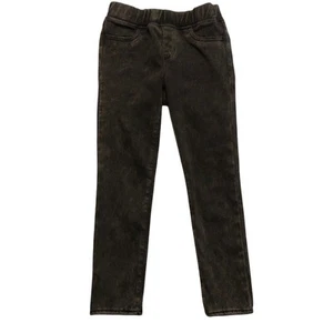 Gap Denim Girl Stretch Jegging SZ 8 Regular Black DistressWash Pull On Easy Off - Picture 1 of 9