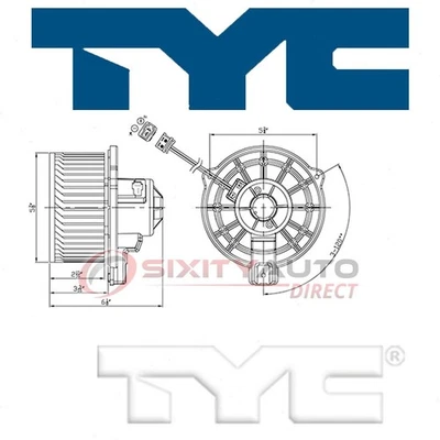 TYC Front HVAC Blower Motor for 2013-2016 Hyundai Genesis Coupe Heating Air ao - Image 1 of 4
