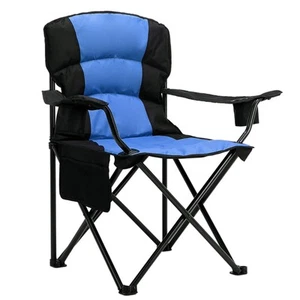 Oversized Camping Chair Folding Heavy Duty Quad Outdoor Large Lawn Chairs Por... - Picture 1 of 9