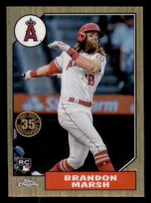 2022 Topps Chrome Brandon Marsh #87BC-18 RC Los Angeles Angels - Image 1 of 2