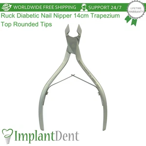 Ruck Diabetic Nail Nipper 14cm Trapezium Top Rounded Tips Stainless Steel - Picture 1 of 7