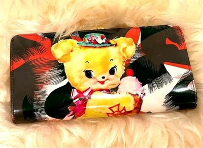 Vivienne Westwood Mujer Oso Espeluznante Billetera Larga Negra Rara Edición Limitada Muy Buen Estado Foto 1 de 4