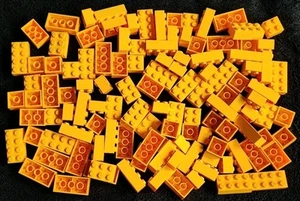 LEGO 200g Yellow Bricks Building Blocks Pieces Bundle 2x4 2x3 2x2 3001 3003 3002 - Bild 1 von 6