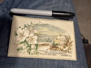 A. Meister Trade Card-Carriages-Sacramento, CA.  U490 - Picture 1 of 2