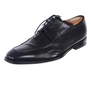 2x getragen BRUNO MAGLI elegante Oxford-Schuhe Größe 10,5 M schwarz Leder hergestellt in ITALIEN - Bild 1 von 8
