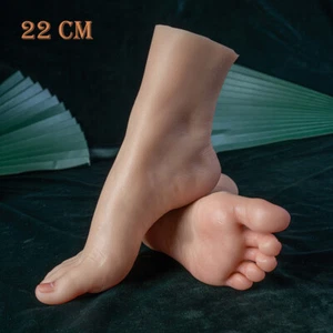 Modelo de pie de silicona de platino pies femeninos pantalla realista 22 cm dedos flexibles - Imagen 1 de 10