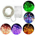 Fairy String Lights Battery Operated Mini LED Silver Wire Xmas Home Party Decor