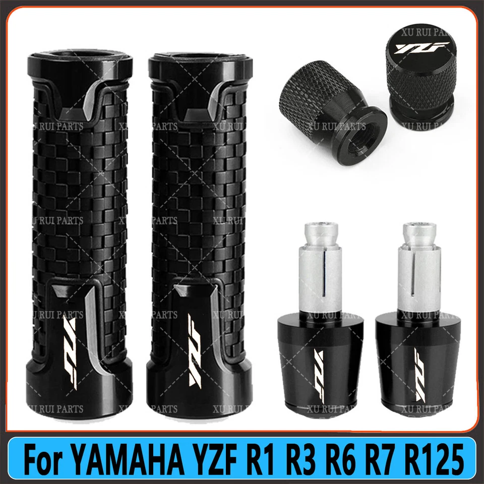 Black - For YAMAHA YZF R1 R3 R6 R7 Motorcycle Handlebar Hand Grip Handle Bar End Foto 1 de 1
