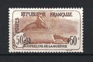 FRANCE STAMP YVERT 153 SCOTT B8 " LION OF BELFORT 50c+50c BROWN " MNH VF R058 - Picture 1 of 2