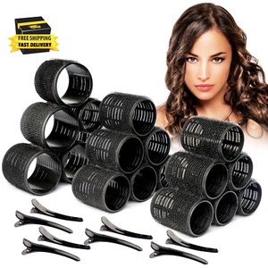 3 Sizes 33PCS Heatless Hair Rollers Curler Set with 15Clips-Hair Rollers for Lif - Picture 1 of 6
