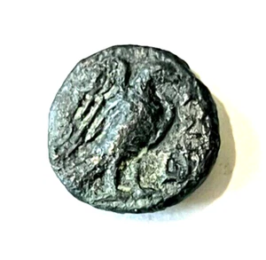 Ancient Greek Coin Caria Halicarnassus AE 300-200 BC. Apollo and Eagle - Picture 1 of 6