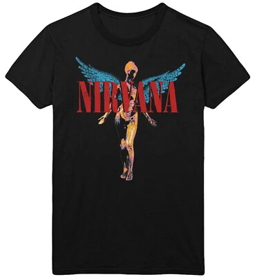 Nirvana 'Angelic' (Noir) T-Shirt - OFFICIEL!