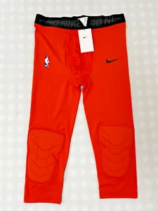NIKE PRO Hyperstrong Orange Padded Compression Tights SZ Large AA0756-891 NWT - Picture 1 of 7