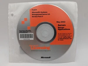 Microsoft Licensing Systems Management Server 2.0 Service Pack 5 CD Disc - Picture 1 of 6