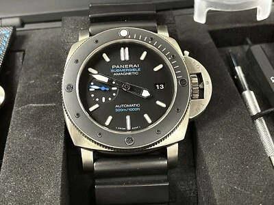 PANERAI LUMINOR SUBMERSIBLE BLACK 47MM PAM01389 FULL SET 2019 SPORTS DIVE WATCH - Image 1 of 4
