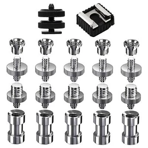 22x Camera Mount Screw Kit 1/4 inch and 3/8 inch Tripod Screw Adapter - Picture 1 of 4