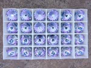2 pz. SWAROVSKI® Ciondoli Cristallo Rivoli, Articolo#6204 18mm, LUCE VETRATA - Foto 1 di 5