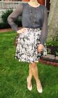 NWT Anthropologie Inked Flora Skirt Size 6 Gray Z344-7