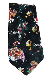NWOT Vintage 1999 Looney Tunes Novelty Necktie Bugs Taz Daffy Tweety Sylvester - Picture 1 of 8