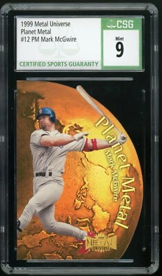 MARK McGWIRE 1999 Skybox Metal Universe Planet Metal #12PM Cardinals CSG 9 Mint - Image 1 of 2