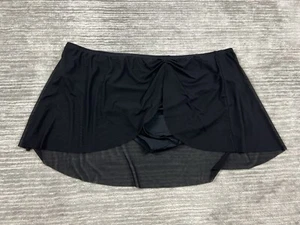 Time and Tru Swim Bottom Skirt Womens 3X Black Nylon Blend Sheer - Picture 1 of 11