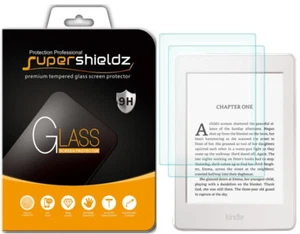 2x Supershieldz Tempered Glass Screen Protector for Amazon Kindle Paperwhite - Picture 1 of 5