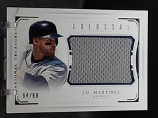 J.D. MARTINEZ 2016 NATIONAL TREASURES GAME-USED JERSEY #64/99 TIGERS K0