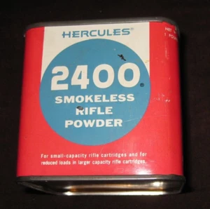 Vintage Hercules 2400 Smokeless Rifle Powder EMPTY Can - Picture 1 of 6