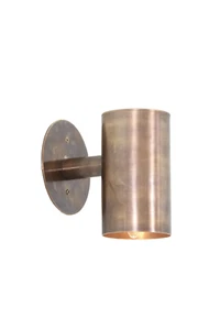 Mid Century Wall Sconce 1 Light Cylinder Wall Modern Raw Brass Sputnik Light. - Picture 1 of 4