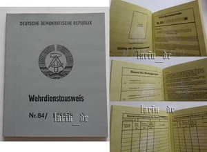 GDR 1984 NVA / border troops army ID, East German army ID book / document - Picture 1 of 3