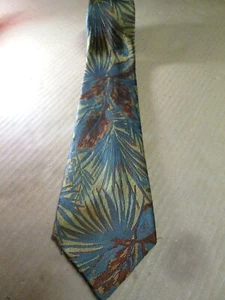 CRAVATE FANTAISIE Marque BURTON polyester vert Mode Homme Fashion Tie Krawatte - Picture 1 of 2