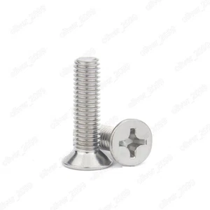 Tornillo de cabeza avellanada Phillips de acero inoxidable 304 rosca izquierda M3 M4 M5 M6 - Imagen 1 de 4