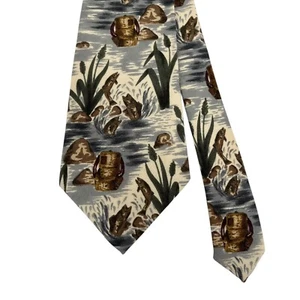Polo Ralph Lauren Mens Vtg Tie Jumping Fish Trout Wool USA 4.25" (W) x 54.5" (L) - Picture 1 of 9