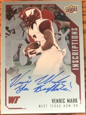 2015 Upper Deck Inscriptions Venric Mark #MA West Texas A&M Buffaloes - Image 1 of 2