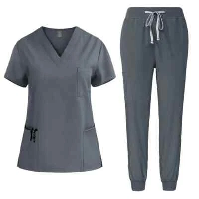 Nuevo Uniforme de Enfermera Mujer Hospital Médico Hombre Sudadera Médica Pantalones de Enfermería Foto 1 de 4